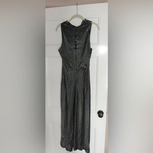 Shona Joy Olive high neck Bias Midi dress